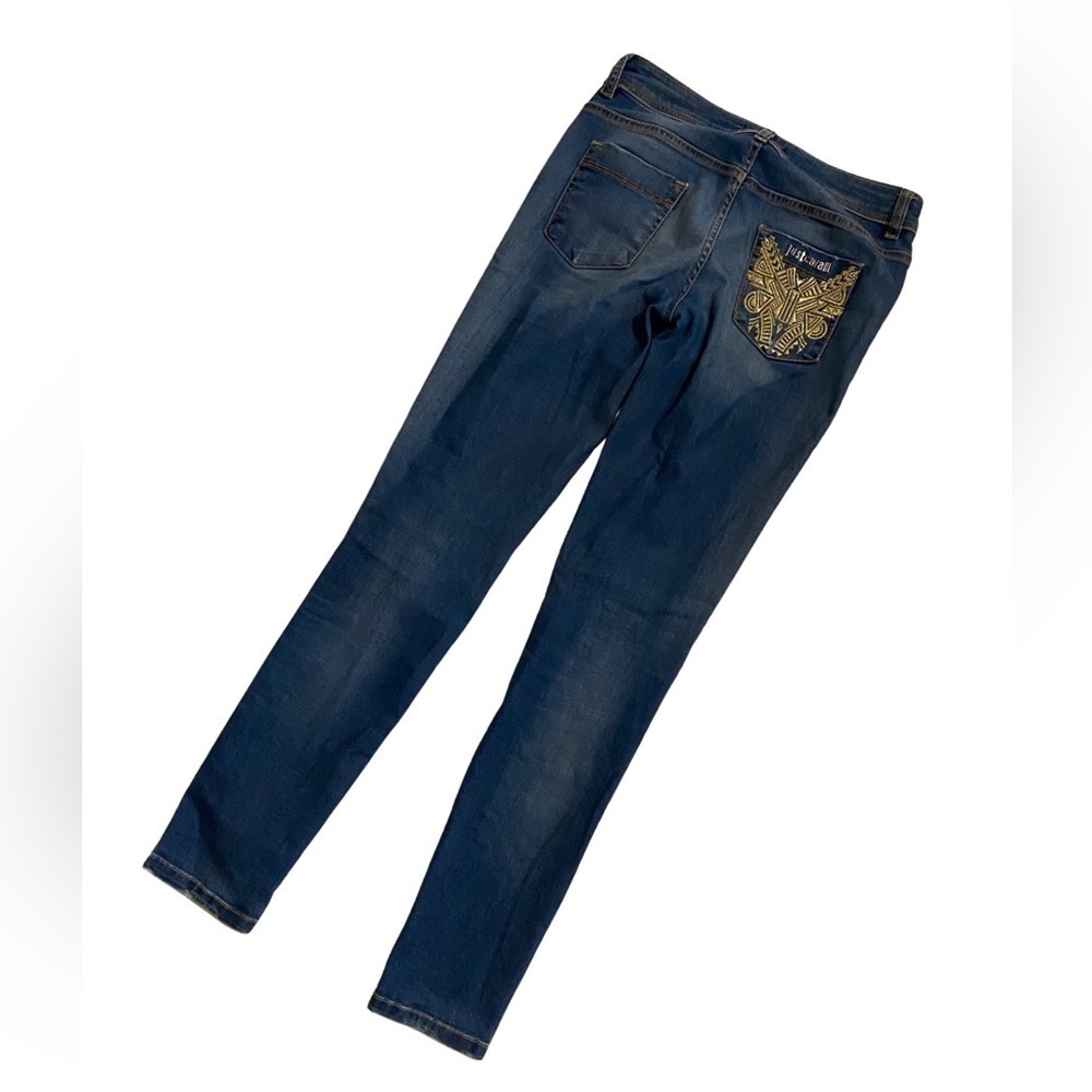 Just Cavalli Embellished Back Pocket Straight Leg Jeans (J2)